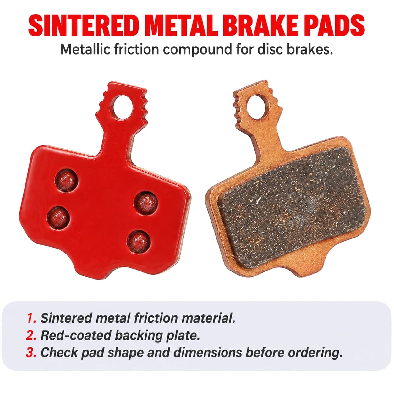 Sintered Metal Brake Pads for SRAM AVID Elixir