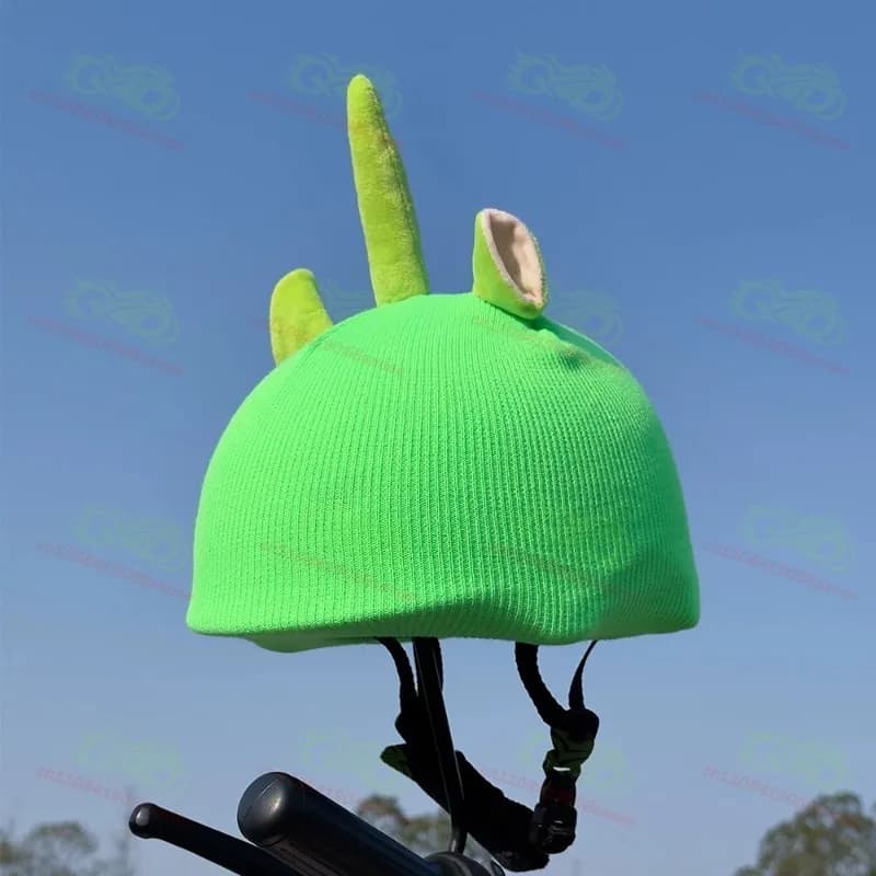 Knitted Winter Ski Hat with Helmet Cover