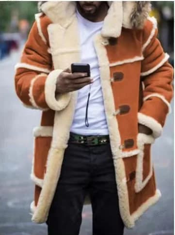 Men's Winter Hooded Cotton-Padded Overcoat