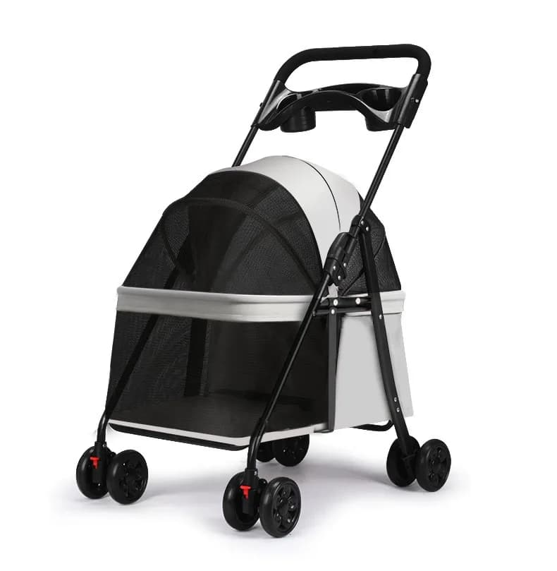 Pet Stroller with Cup Holder Portable Foldable