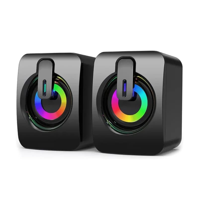 USB Desktop Speaker with Microphone and LED Light