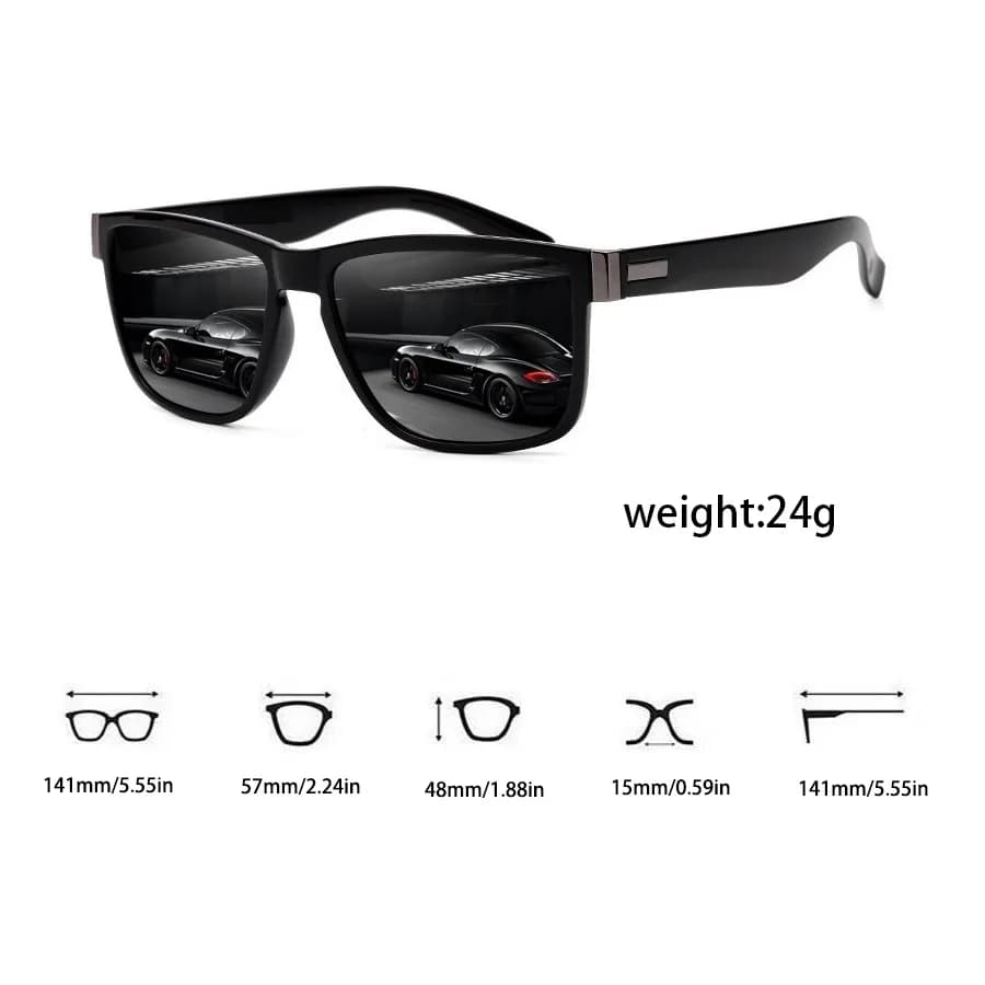 3PCS Fashion Classic Square UV400 Sunglasses Men Women Driving   Fishing Colorful Trendy Lightweight Outdoor Goggles