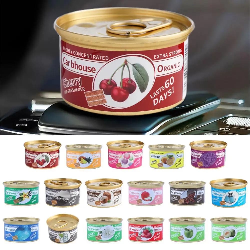 Organic Bubble Gum Scent Car Air Freshener Can