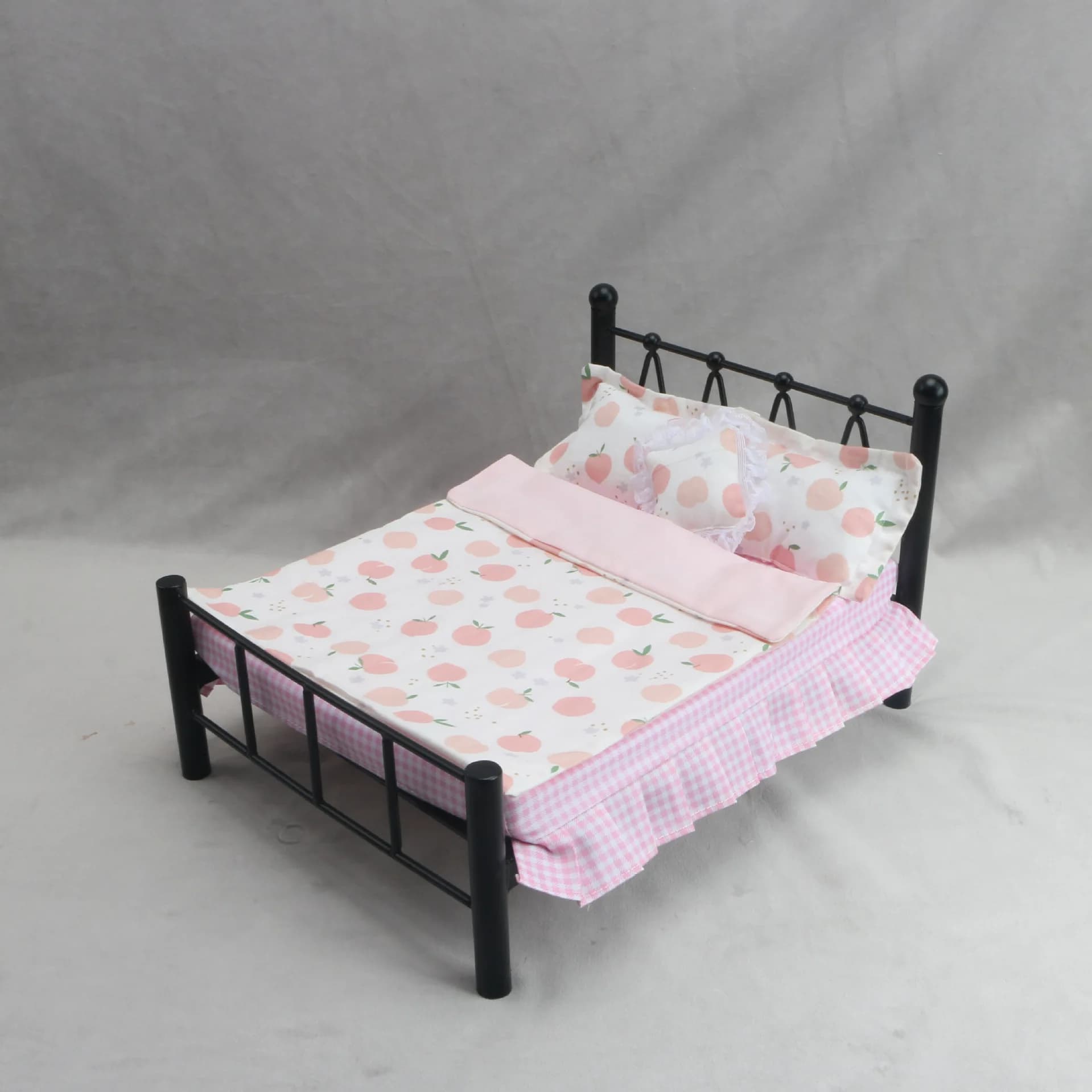 1/6 Dollhouse Miniature Bedding Set Series Of Literary Bedding Single Bed Set With Double Bed Blyth Doll Decoration Accessories