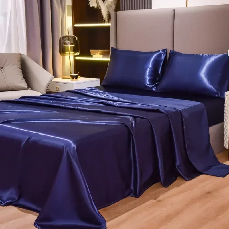 Satin Queen Bed Sheets Set