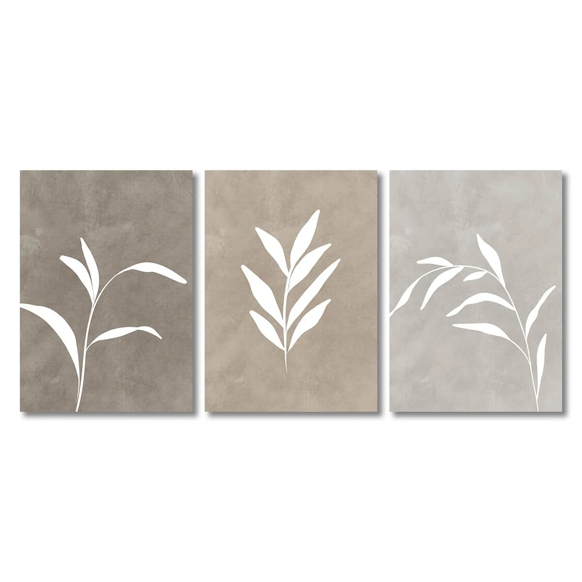Minimalist Boho Fern Canvas Posters Set of 3