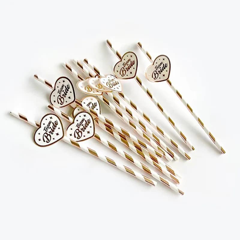 Team Bride Straws Wedding Decoration