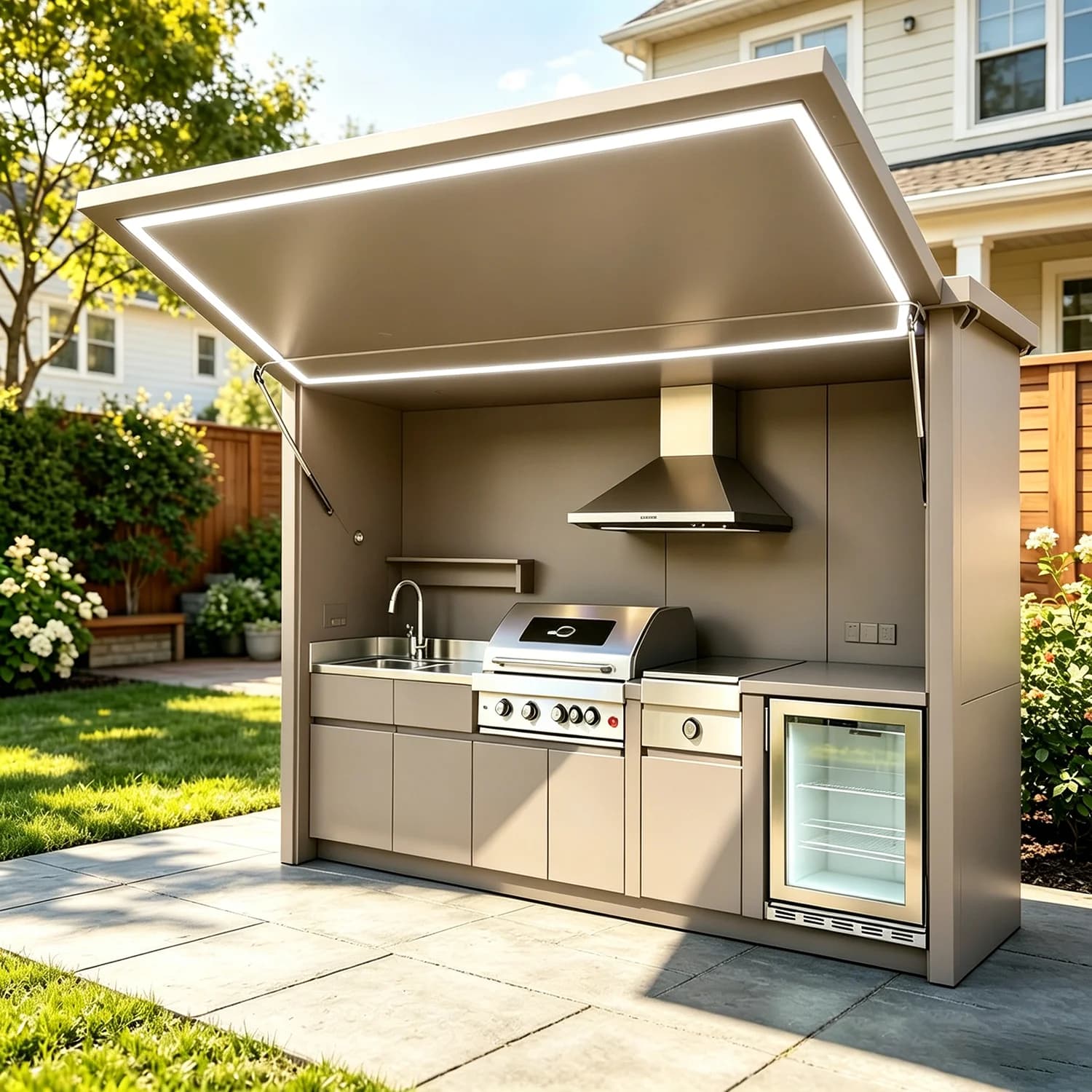 Solid Aluminum Outdoor Kitchen Cabinet