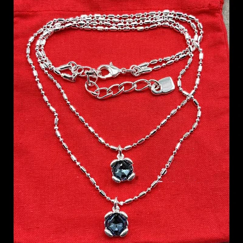Crystal Pendant Necklace and Bracelet Set