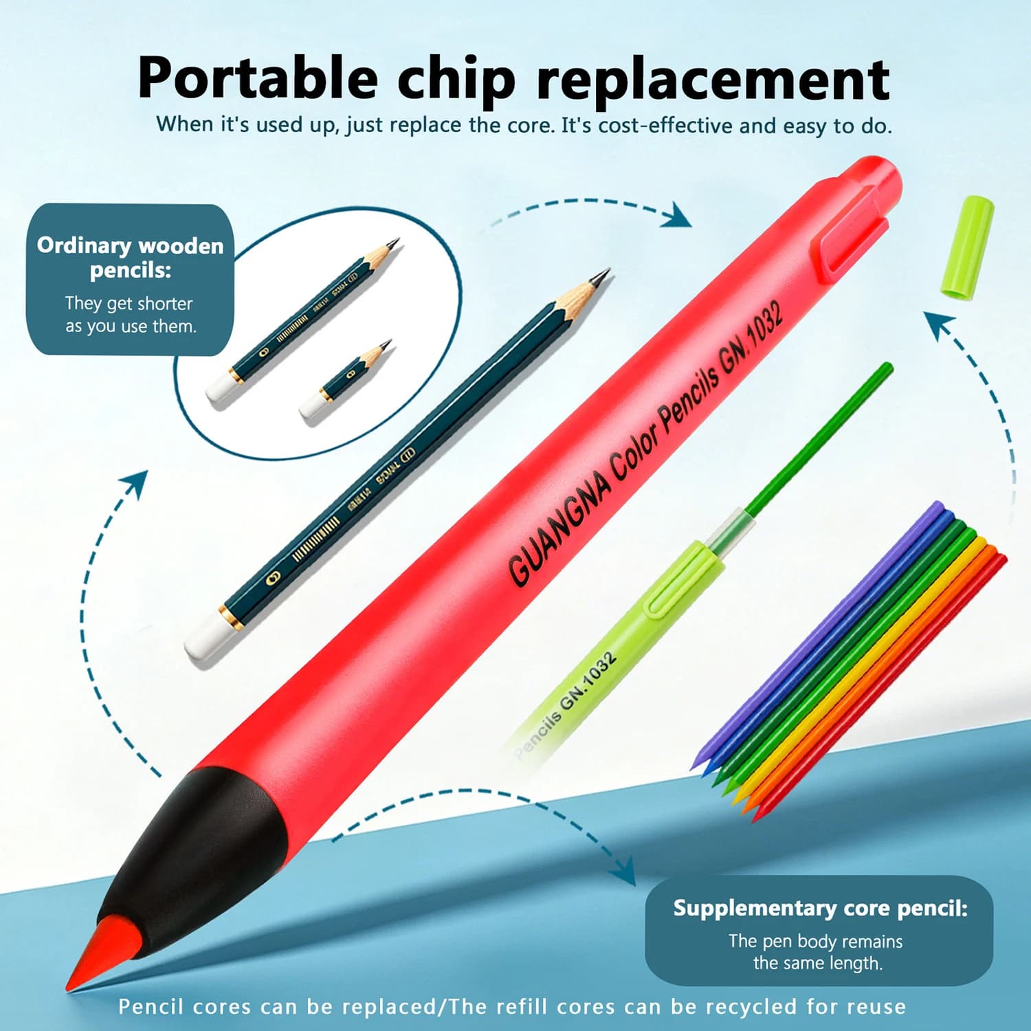 Push-to-Erase Colored Pencil Set