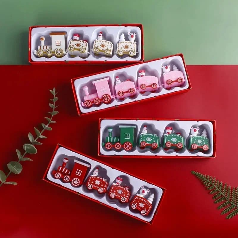 Christmas Train Merry Christmas Decorations Home Decor 2024 Cristmas Ornament Xmas Noel Gifts Happy New Year 2025