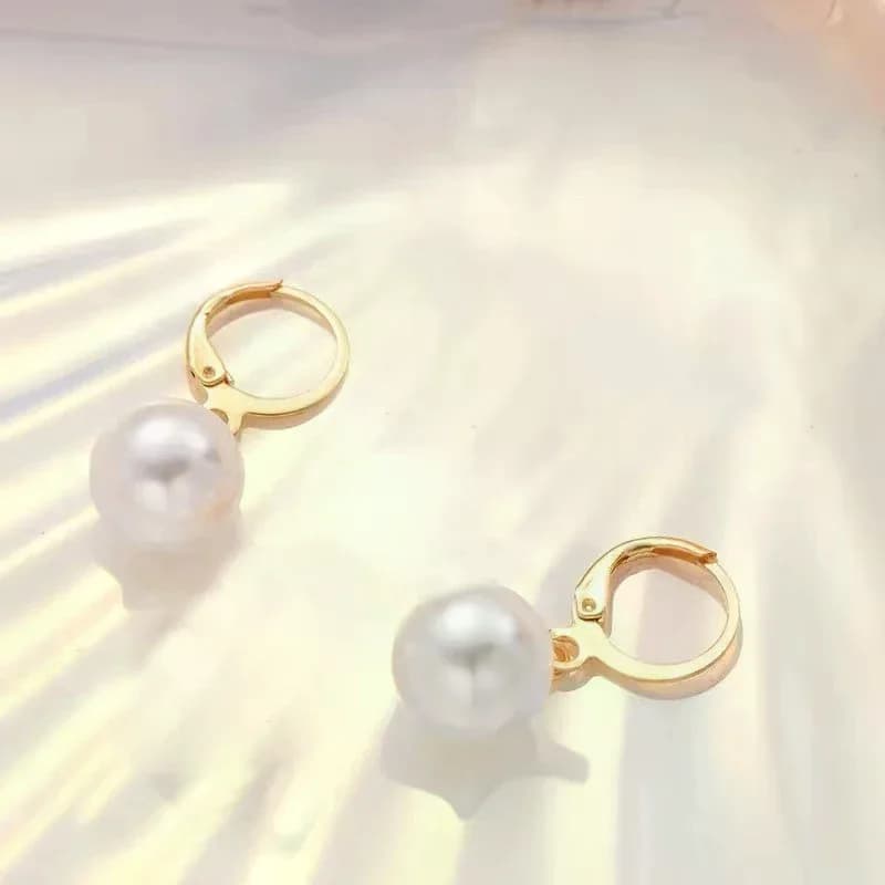 2 Pieces Of Round Pearl Jewelry Set, Earrings, Pendants, Necklaces, Ladies' Exquisite And Fashionable Wedding Jewelry Set,Gifts