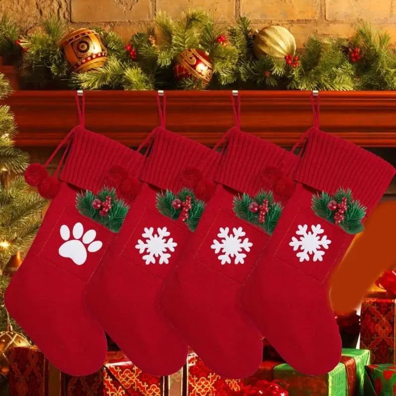 Acrylic Fibre Christmas Stocking with Loop