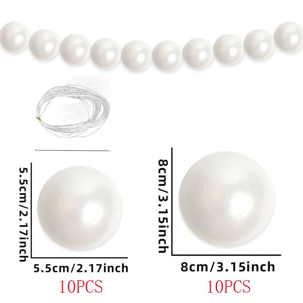 Wedding Backdrop DIY Elegant Beaded Large Faux Pearl Garland Wall Hanging with Crystal Ball Pendants Boho Wedding Arch Decor
