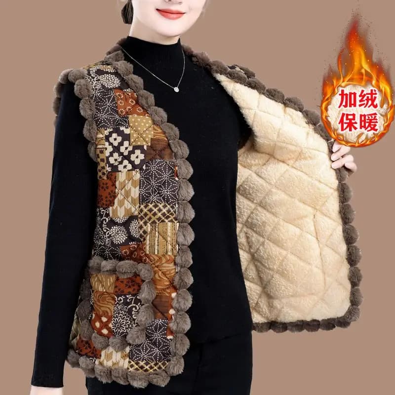 Thermal Fleece Check Vest