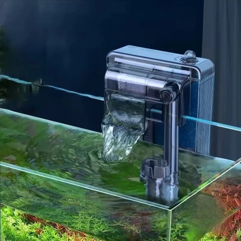 Wall-Mounted Aquarium Filter with Waterfall Aeration