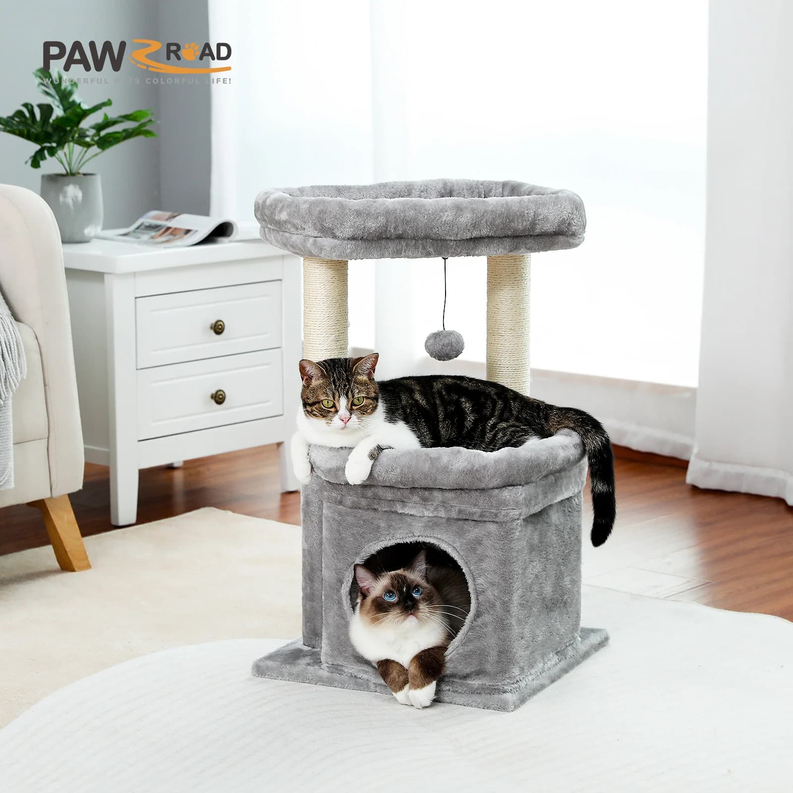Cat Tree Tower with Condo and Sisal Posts