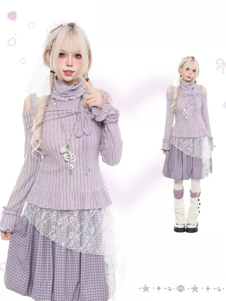 Girls Long Sleeve Pullover Top Y2K Lolita