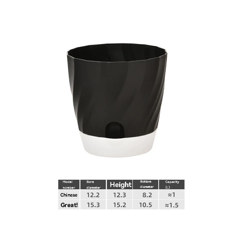 Plastic Flower Pot with Pedestal Base