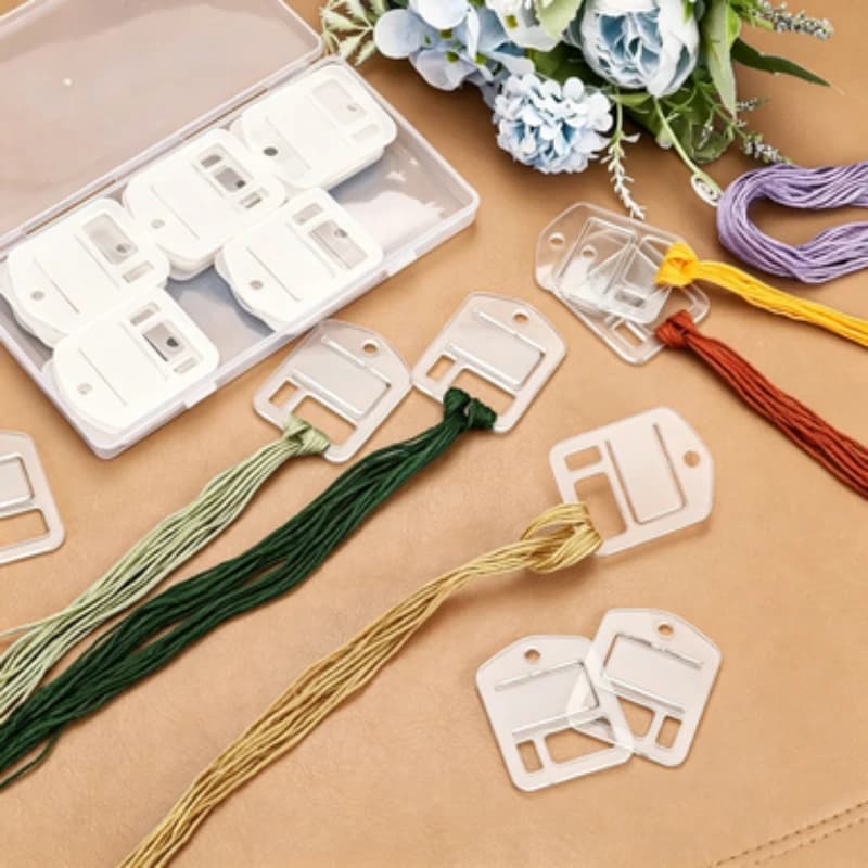 Embroidery Floss Thread Bobbins Clear Organizers 30pc