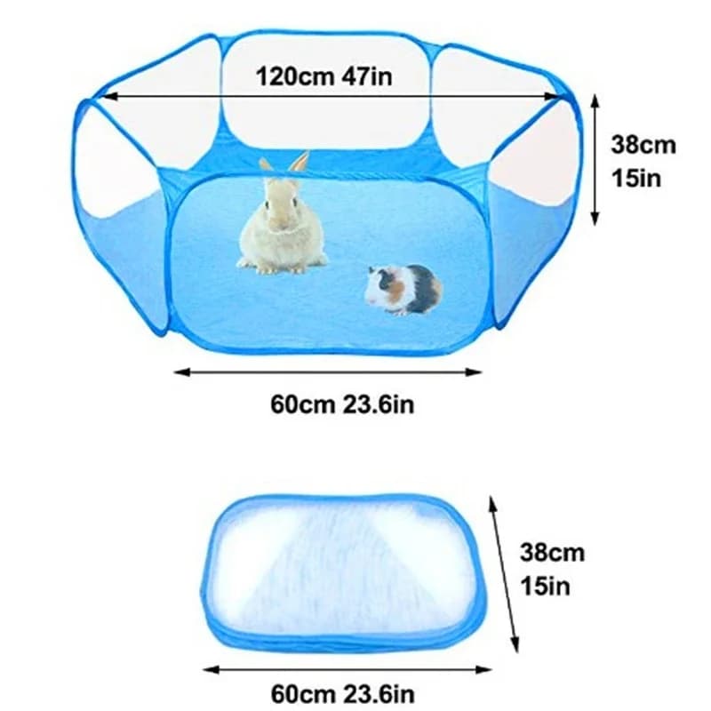 Foldable Cat Maternity Playpen Open Pet Play Transparent Pet Cage Yard Fence for Dog Cat Rabbit Guinea Pig Indoor Outdoor