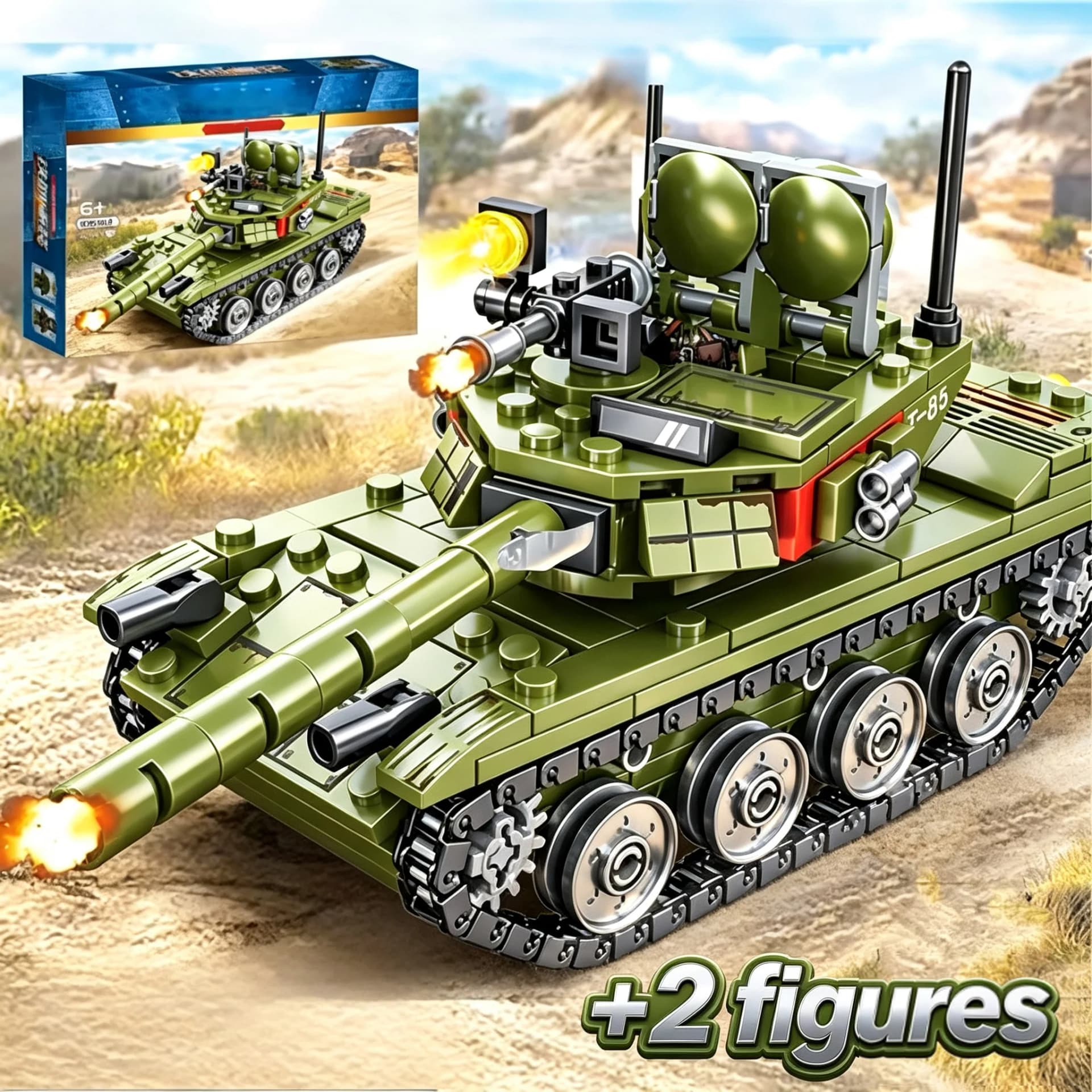 Military Tank Building Block Model Kit