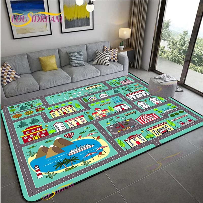 Road Traffic Non-Slip Area Rug