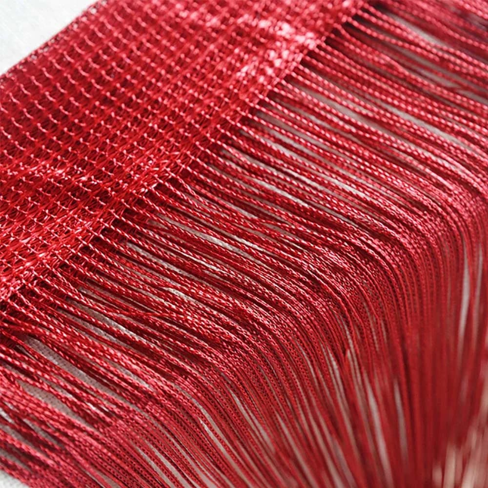 String Curtain Panel With Tassel Fringe