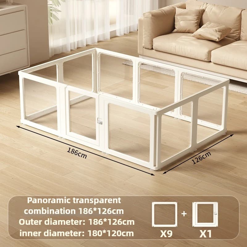 Portable Acrylic Dog Playpen Fence with Gate