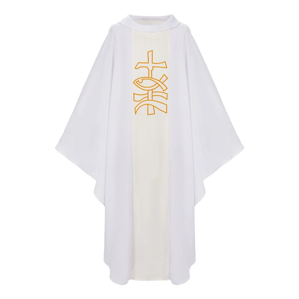 Priest Ceremonial Robe with Embroidered Cross
