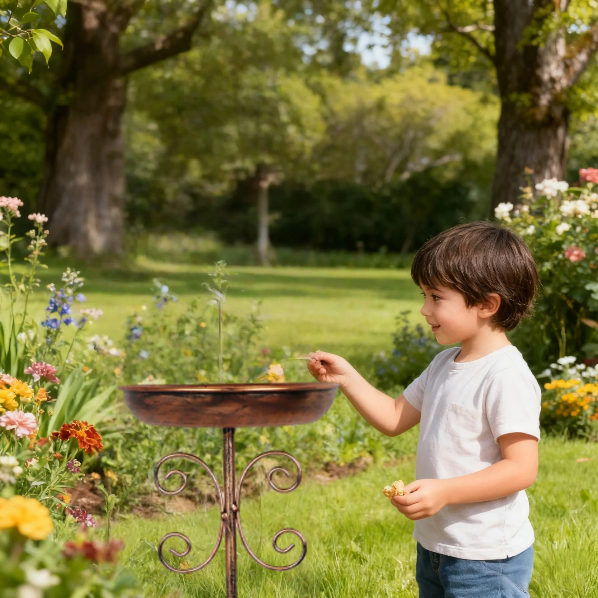 Copper Five-Legged Bird Waterer