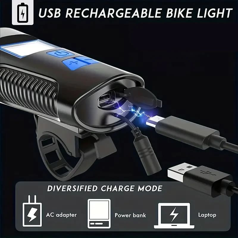 Bicycle Light Set With Horn and Speedometer