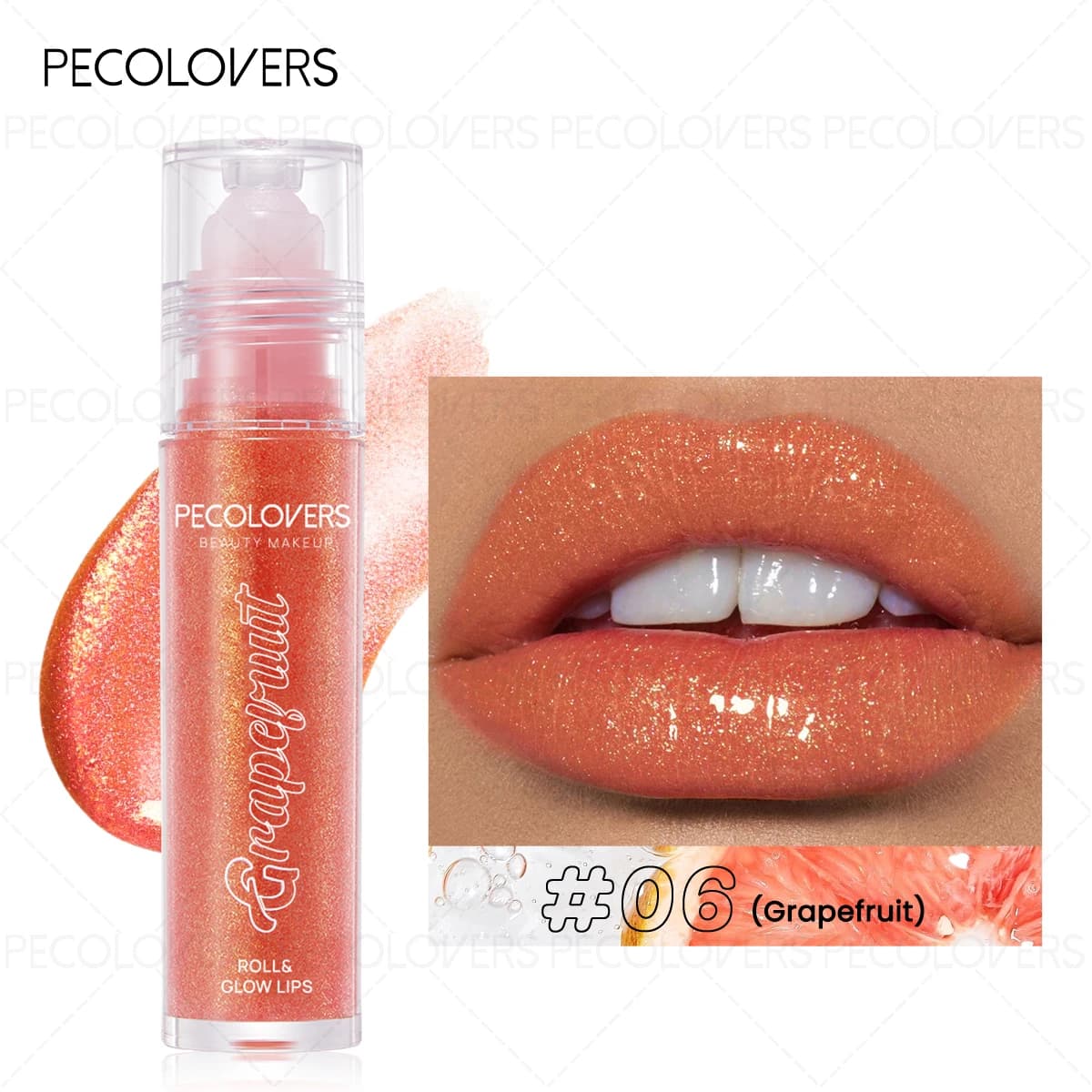 1PC Roll-on Lip Gloss, Lip Gloss with Fine Shimmer, Tinted Lip Balm, Long-lasting Moisturizing Lips, Non-sticky, Lip Cosmetics