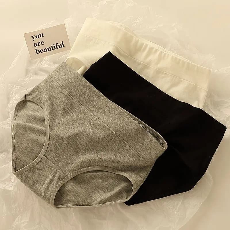 Pure Cotton Mid-Waist Seamless Briefs