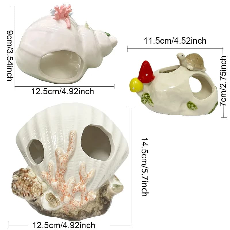 Ceramic Aquarium Ornaments, Designed Specifically for Fish to Rest On, Add a Touch of Nature to Your Aquarium and Serve as Home