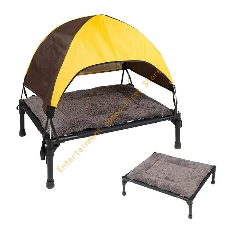 Elevated Outdoor Dog Cot with Removable Canopy