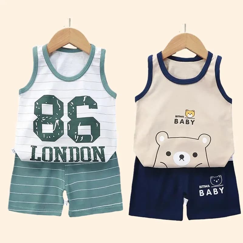 Children's Cotton Vest and Shorts Set