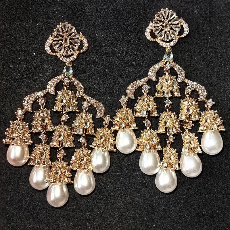 Pearl Drop Earrings with Tassel