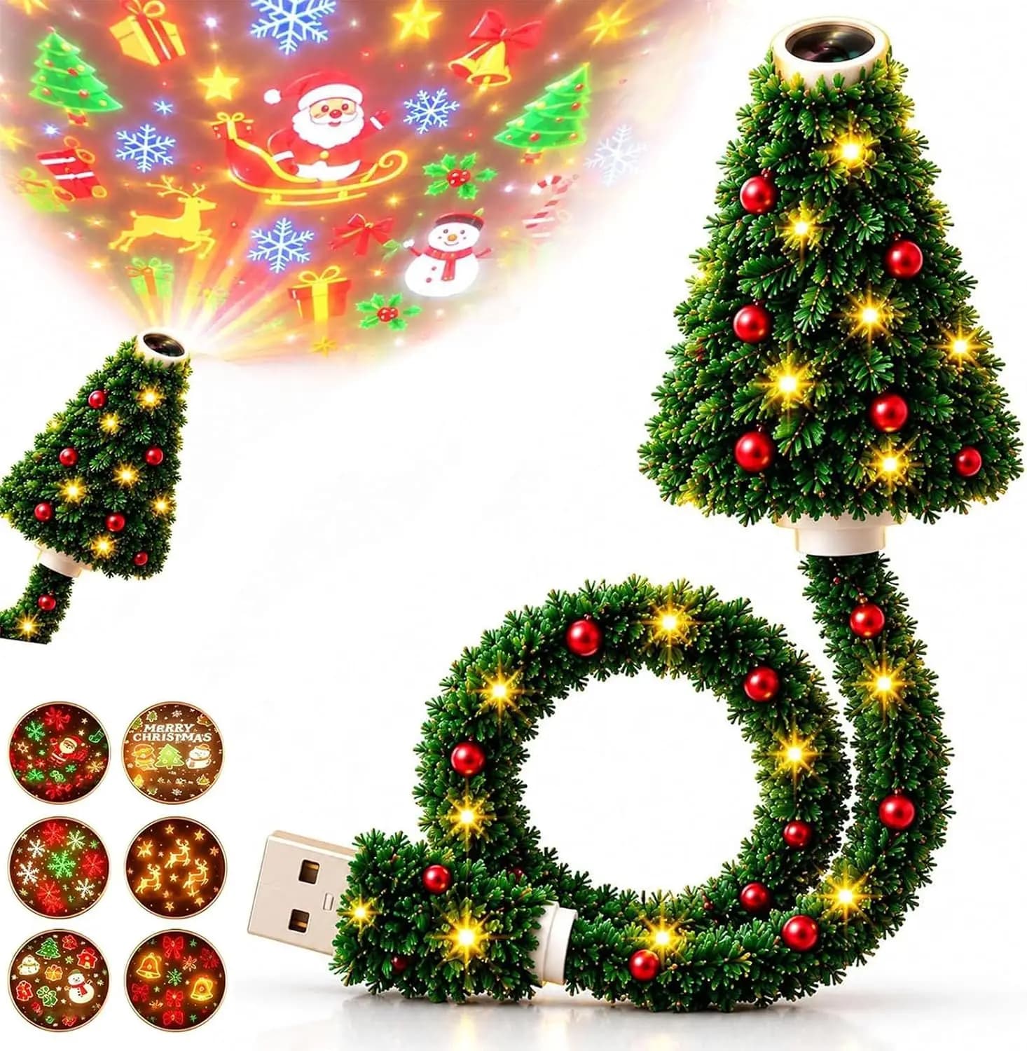 Christmas Tree Projection LED Night Lamp