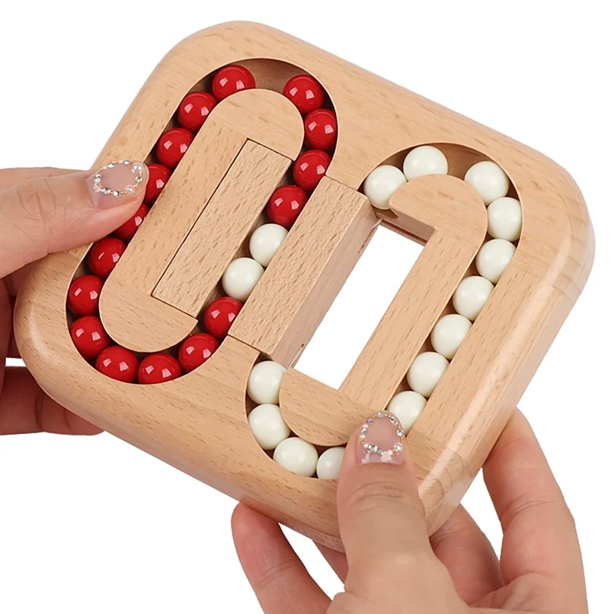 Wooden Maze Puzzle Game with Ball Ring