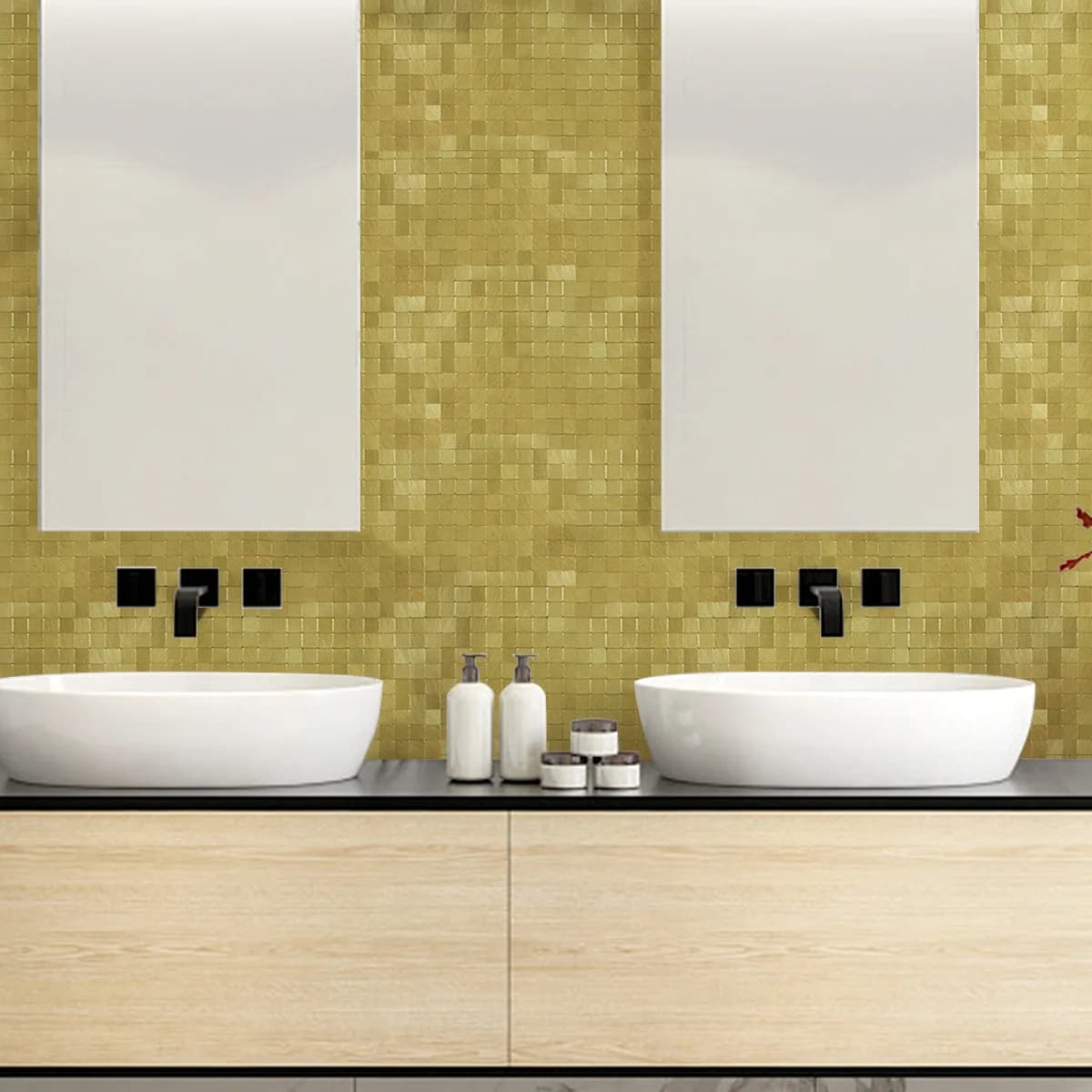 Self-Adhesive Metal Mosaic Wallpaper Tiles