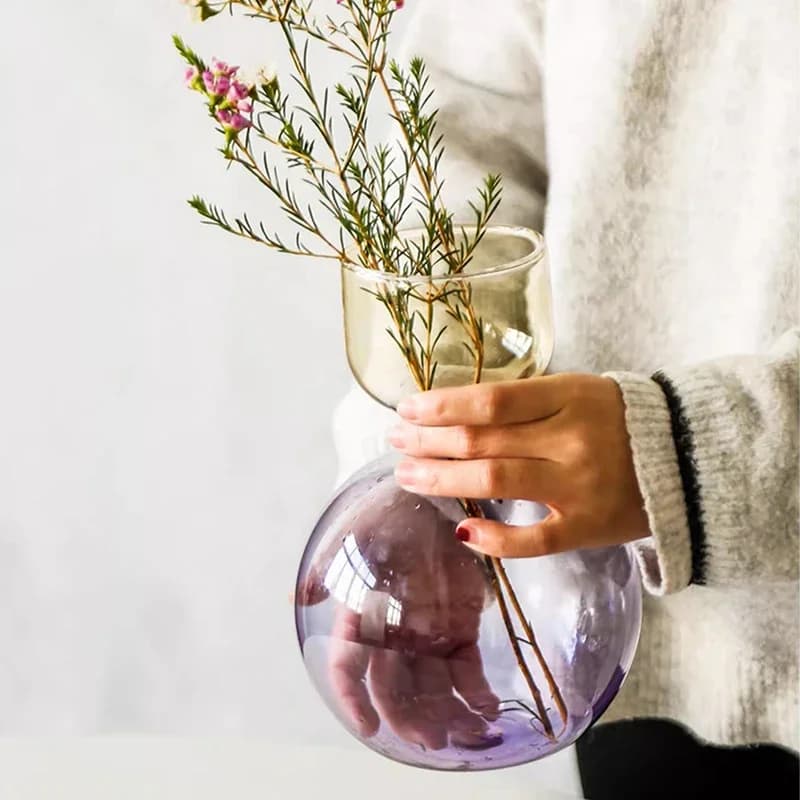 Glass Bud Vase Set of 2