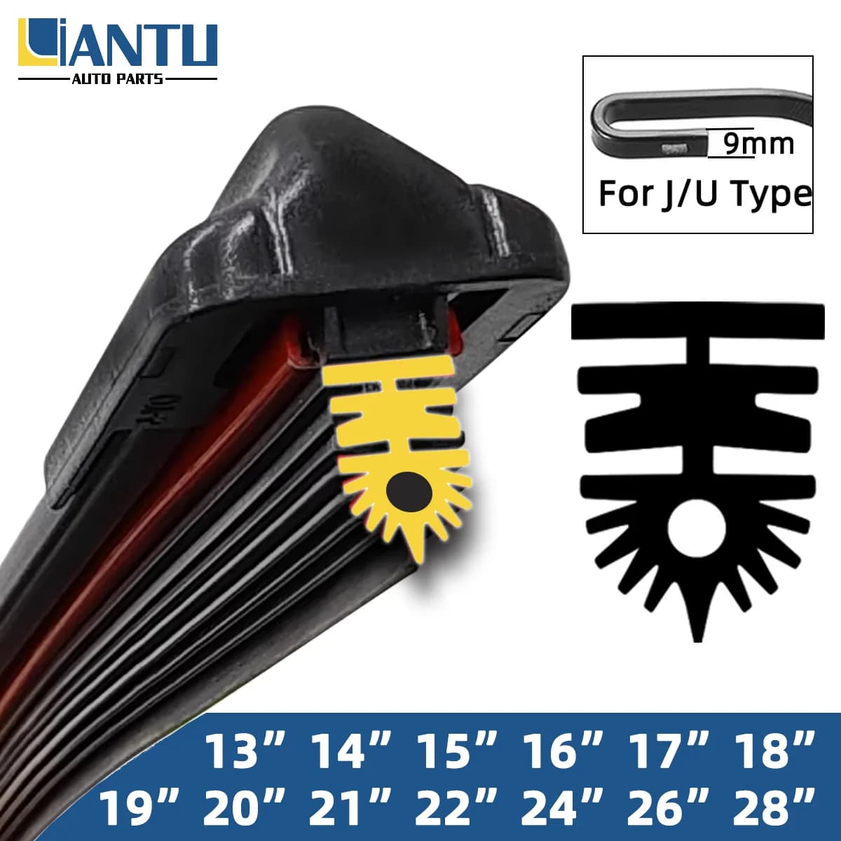 Windshield Wiper Blade 11-Layer Rubber