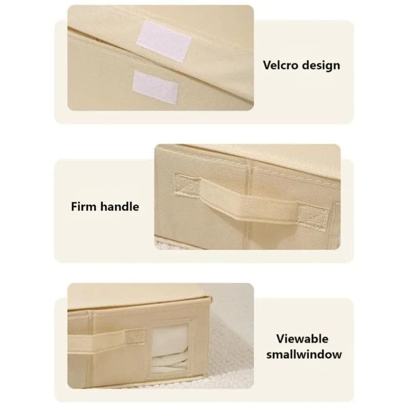 Foldable Bedding Storage Box with Clear Window