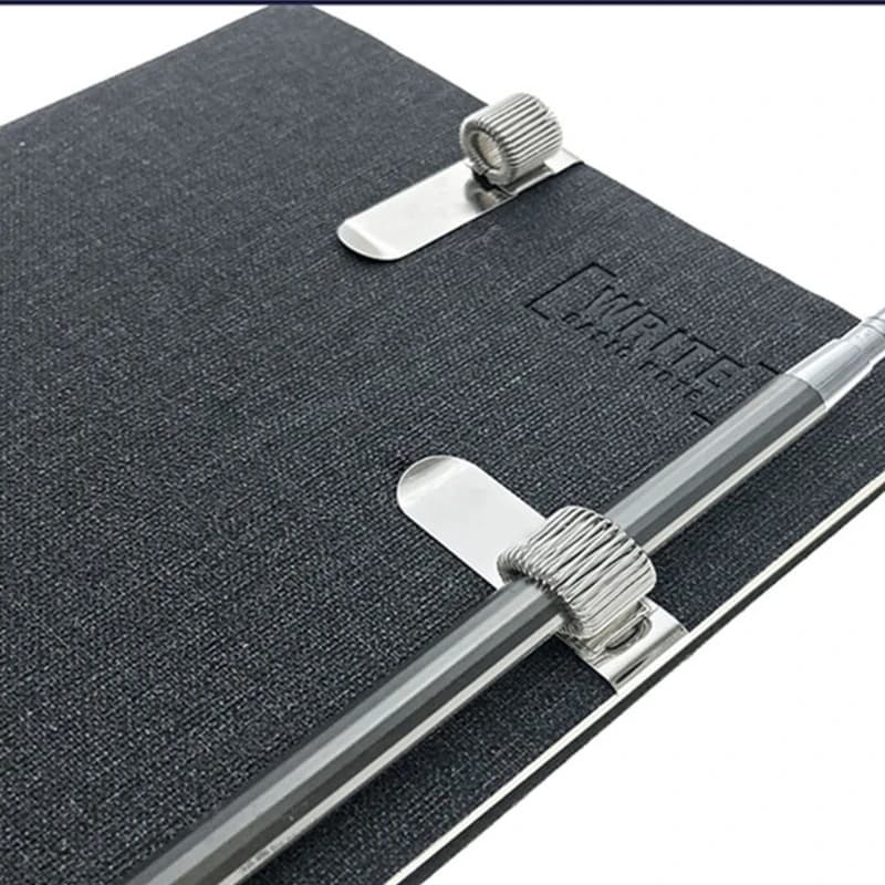 Metal Pen Holder Clip for Notebook and Clipboard