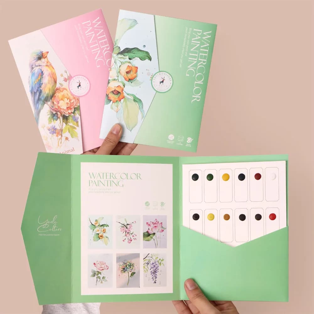 Watercolor Painting Set With Paper and Pen