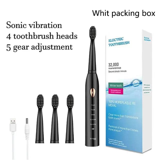 Electric Toothbrush USB Rechargeable IPX7 Waterproof