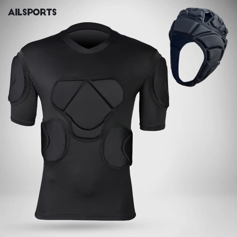 New Sports Safety Protection Thickened Gear Soccer Goalkeeper Jersey T-Shirt Outdoor Elbow Football Jerseys Vest Padded Protecto