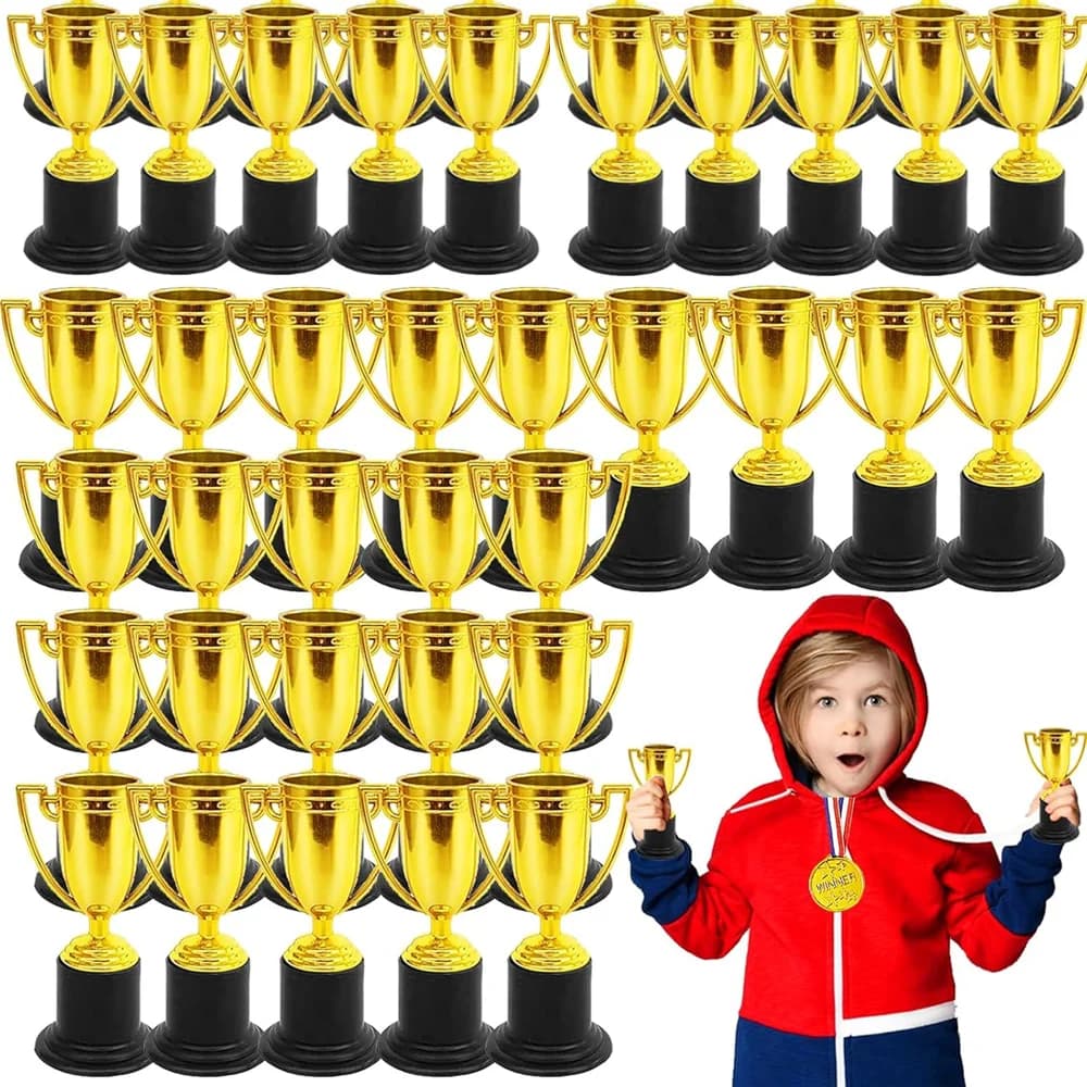 Gold Plastic Trophy Party Prizes