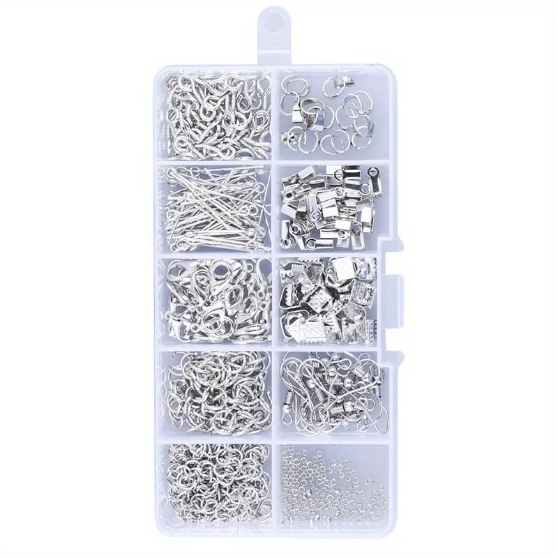 900pcs Jewelry Making Kit - Create Earrings, Necklaces & More with DIY Beads & Plier Tools!
